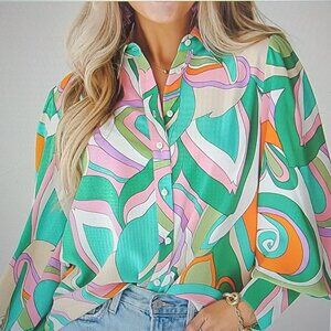 Plus Size Multicolored Blouse